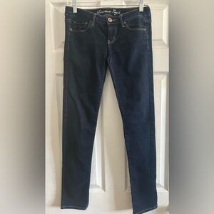 American Eagle Outfitters Women's Dark Stretch High-Waisted Skinny Jean Sz 4